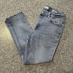 Kensie Jeans Womens 8 29x25 Mid Rise Skinny Crop Light Wash Stretch Denim